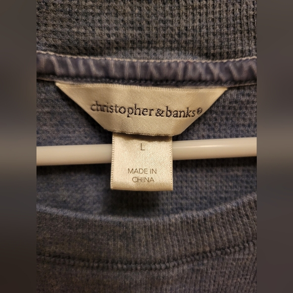Christopher and Banks Long Sleeve Waffle Top in Size Large - Picture 5 of 6
